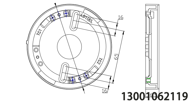 <b>LD10EL 探测器底座</b>