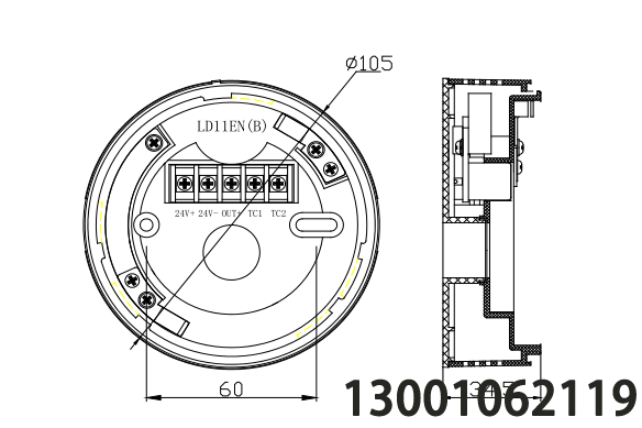 <b>LD11 1 EN(B) 探测器底座</b>