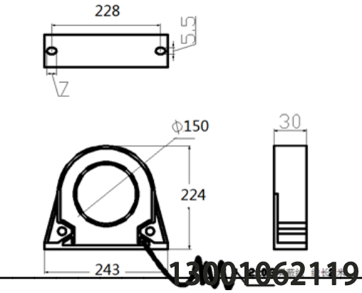 ZCT150-1 剩余电流互感器（圆形）