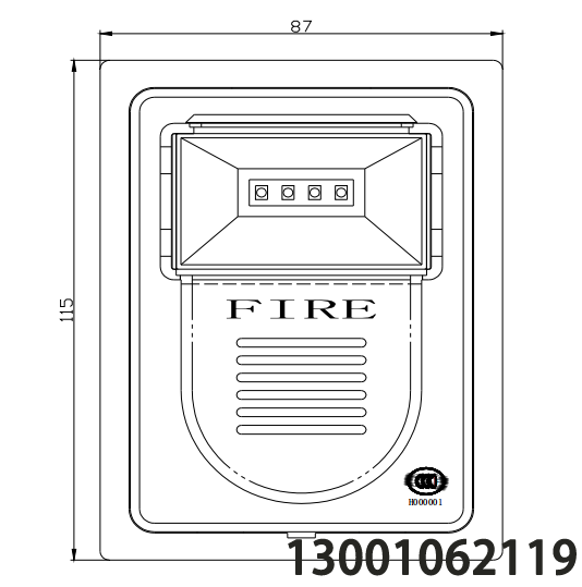 北京利达消防LD1001EN 火灾声光警报器（编码型）