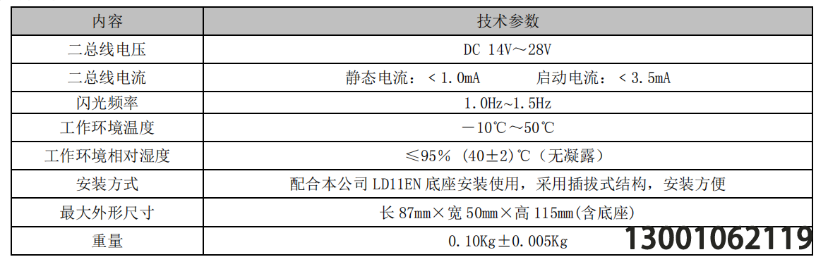 北京利达华信LD1102EN 火灾光警报器