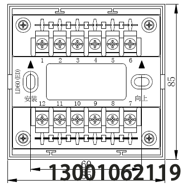 LD60(ED)模块底座外形